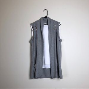 JW Long Sleeveless Drape Cardigan